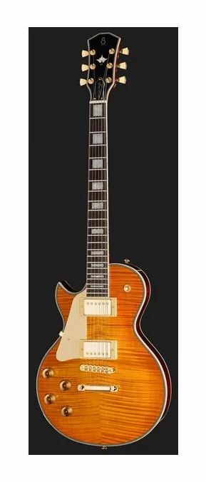 Larry Carlton L7 Dx Amber Burst LH, manico e tastiera visti di lato