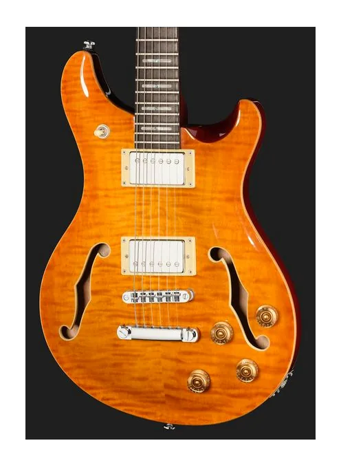 Larry Carlton Q7 Hollow Amber Burst, ponte e meccaniche di intonazione