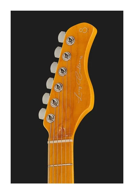 Larry Carlton S5 3-Tone Sunburst, manico e tastiera visti di lato