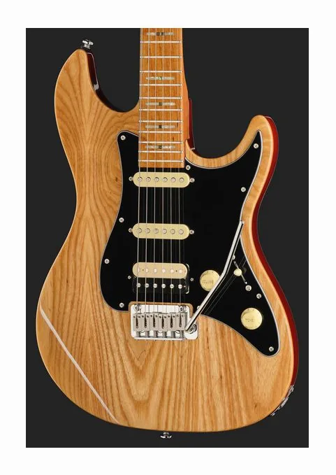 Larry Carlton S7 Ash Top Natural, profilo laterale del corpo