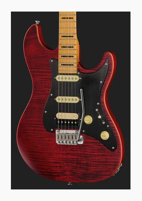 Larry Carlton S7 FM See Thru Red New Gen, capotasto e prime posizioni della tastiera