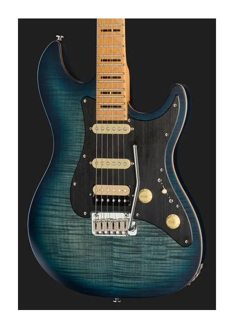 Larry Carlton S7 FM See Trans Blue New Gen, profilo laterale del corpo