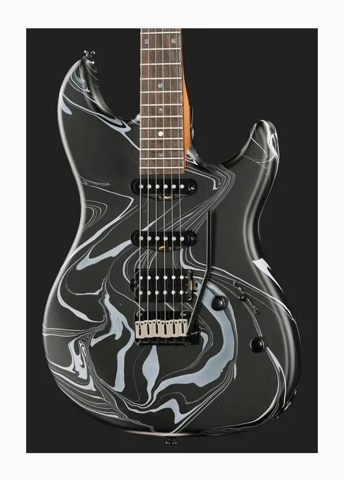 Larry Carlton S7 SW Black Swirl, profilo laterale del corpo