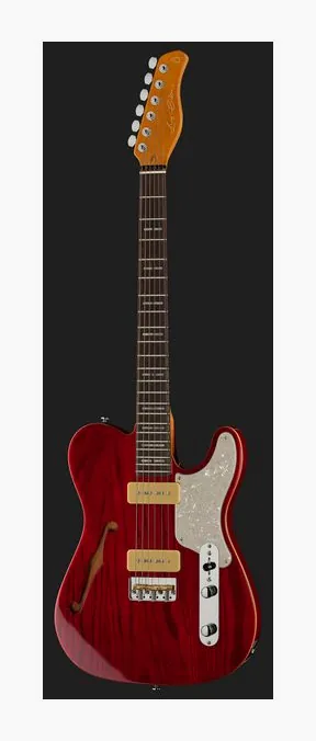 Larry Carlton T7TM See Through Red, pickup e manopole dei controlli