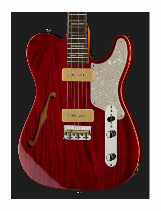 Larry Carlton T7TM See Through Red, pickup e manopole dei controlli