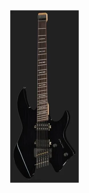 Larry Carlton X6 Headless 6 Trans Black, selettore pickup e jack di uscita
