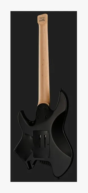 Larry Carlton X6 Headless 7 Black Satin, paletta con meccaniche e logo
