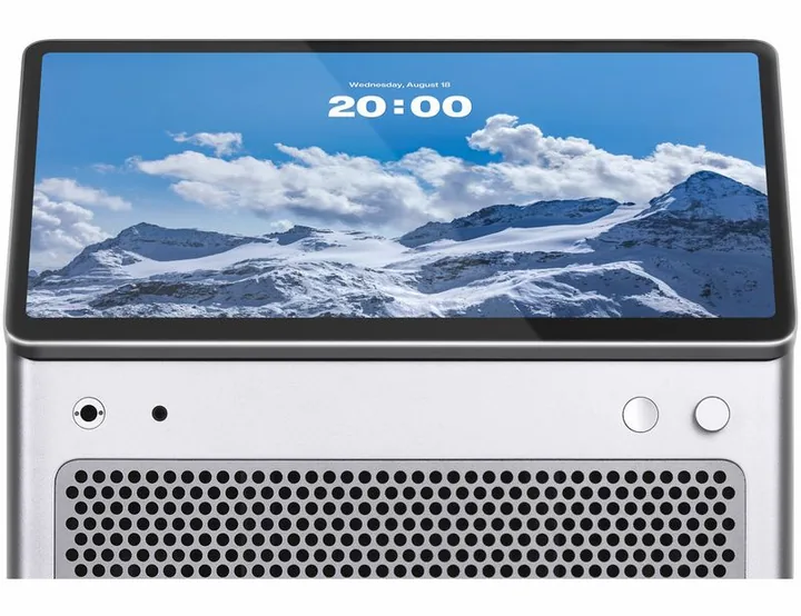 LAVA Music Studio Desktop KI Amp Silver, angolo del cabinet