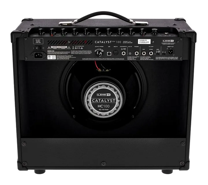 Line6 Catalyst CX 100, vista dall'alto della testata
