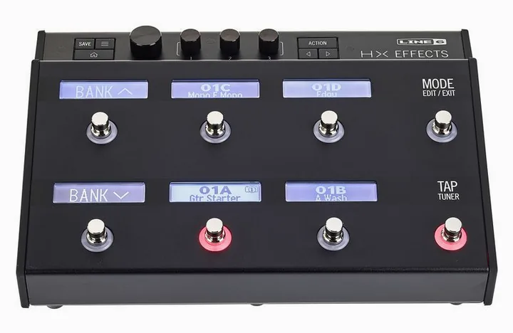 Line6 Helix HX Effects, footswitch in primo piano