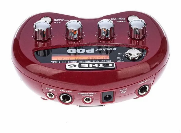 Line6 Pocket Pod, pannello dei controlli in primo piano
