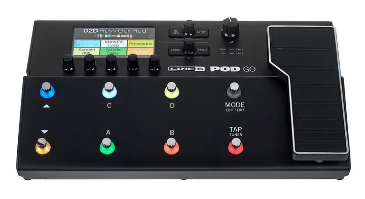 Line6 Pod GO, connettori sul retro dell'unita