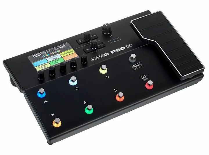 Line6 Pod GO, grafica del pannello superiore