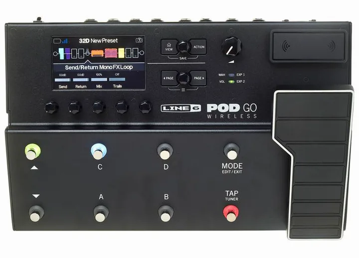 Line6 Pod GO Wireless, ingressi e uscite laterali
