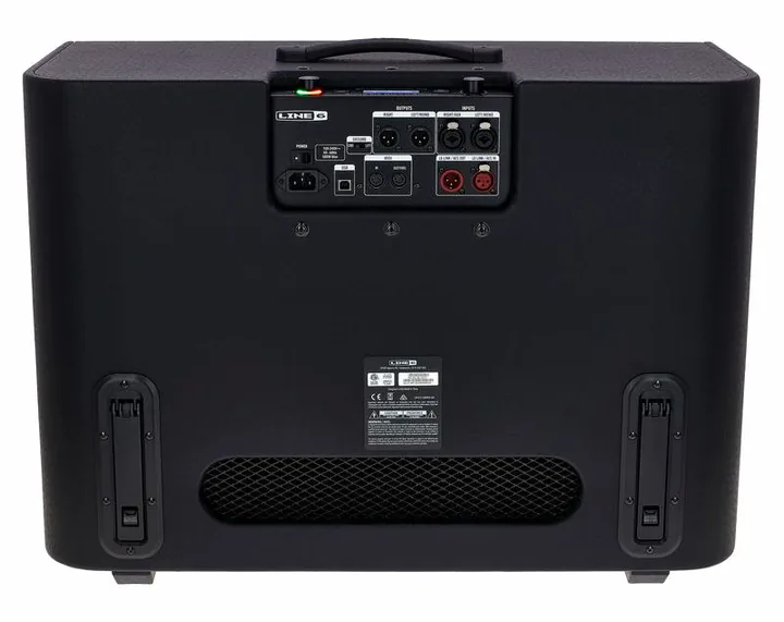 Line6 Powercab 212 Plus, retro con le prese di collegamento