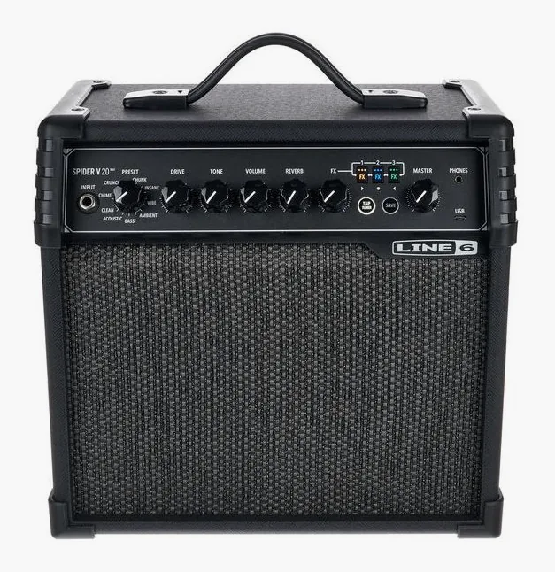 Line6 Spider V 20 MkII, manopole e selettore dei canali