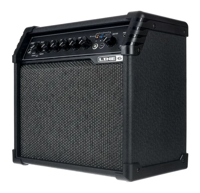 Line6 Spider V 20 MkII, retro con le prese di collegamento