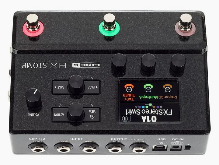 Line6 HX Stomp, manopole viste dall'alto