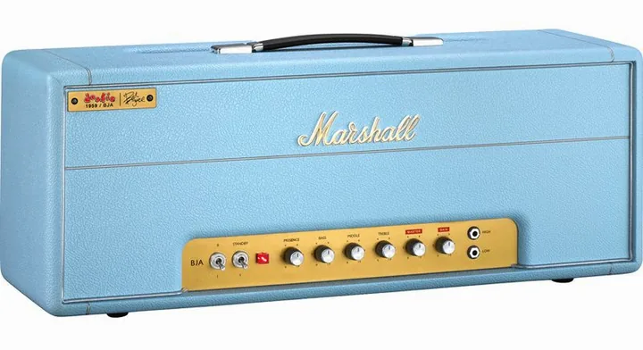 Marshall 1959BJA Billie Joe Armstrong, logo e finiture del pannello frontale