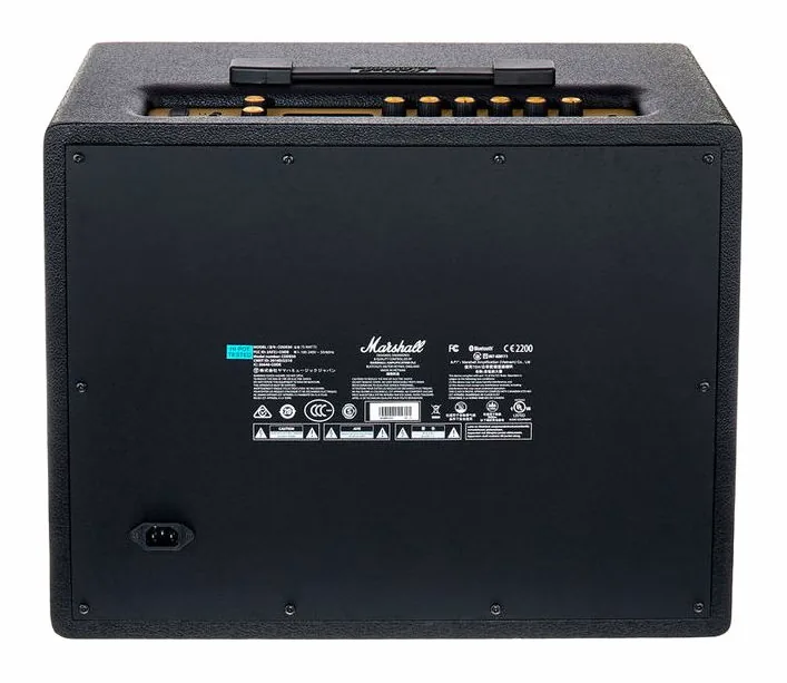 Marshall Code 50, retro con le prese di collegamento