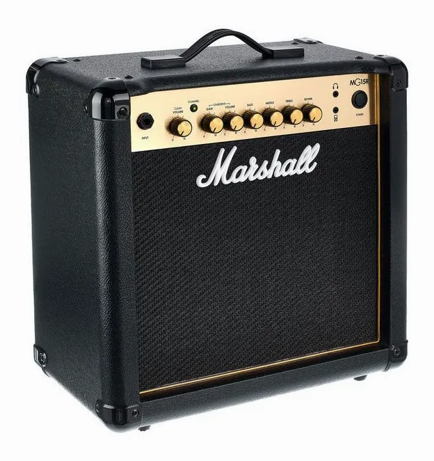 Marshall MG15GR, retro con le prese di collegamento