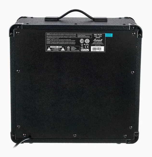 Marshall MG15GR, logo e finiture del pannello frontale