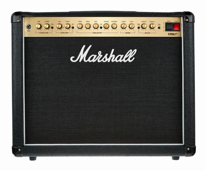 Marshall DSL40CR, logo e finiture del pannello frontale
