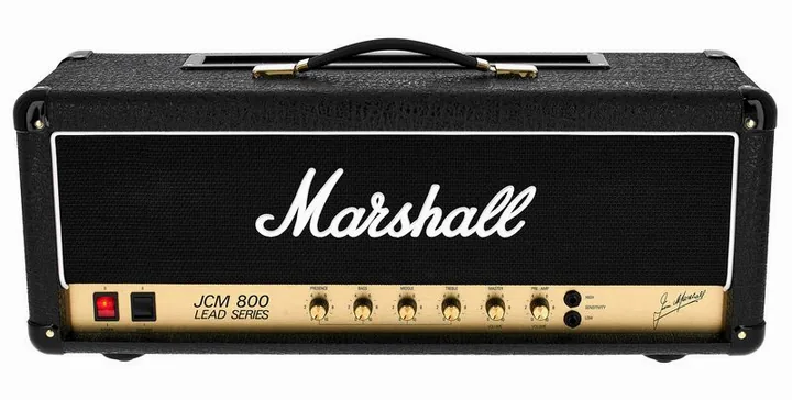 Marshall JCM 800 Reissue 2203, vista dall'alto della testata