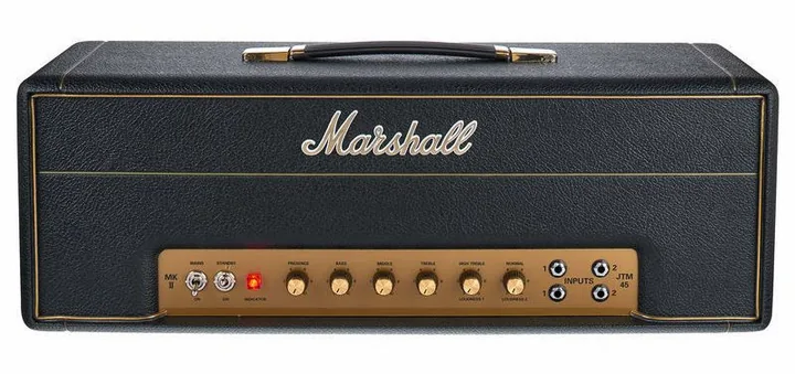 Marshall JTM45/2245, pannello dei controlli in primo piano