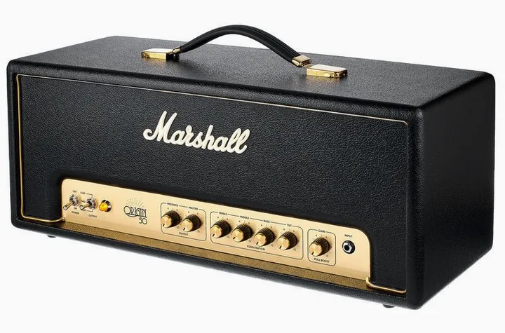 Marshall Origin 50H Head inquadrato di fronte su sfondo neutro