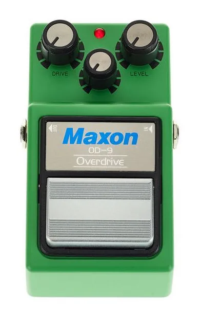 Maxon OD-9 Overdrive, manopole viste dall'alto