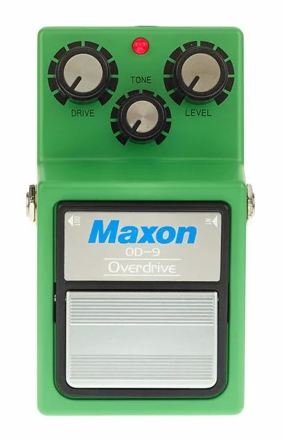 Maxon OD-9 Overdrive, manopole viste dall'alto
