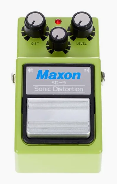 Maxon SD-9 Sonic Distortion, grafica del pannello superiore