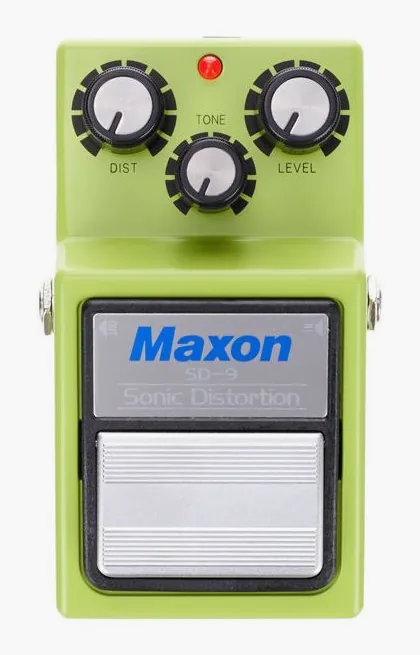 Maxon SD-9 Sonic Distortion, led e interruttore a pedale