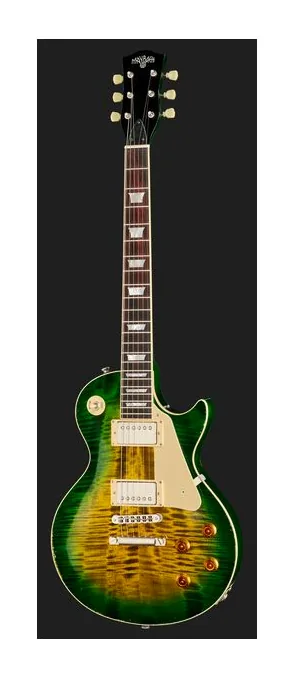 Maybach Lester Green Burst Custom Aged, manico e tastiera visti di lato