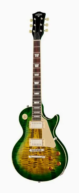 Maybach Lester Green Burst Custom Aged fotografato frontalmente