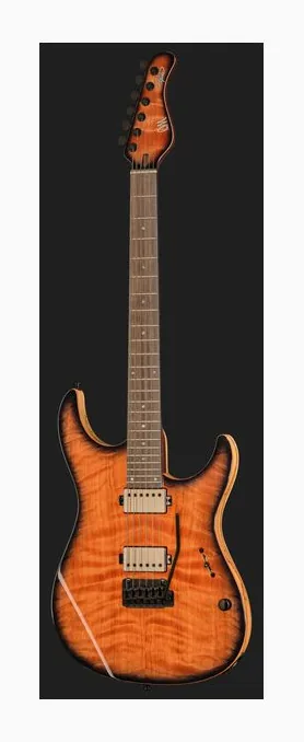 Mayones Guitars Aquila Elite V24 S6 Redwood BB, manico e tastiera visti di lato