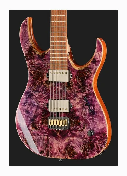 Mayones Guitars Duvell Elite 6 Purple NAMM'26, profilo laterale del corpo