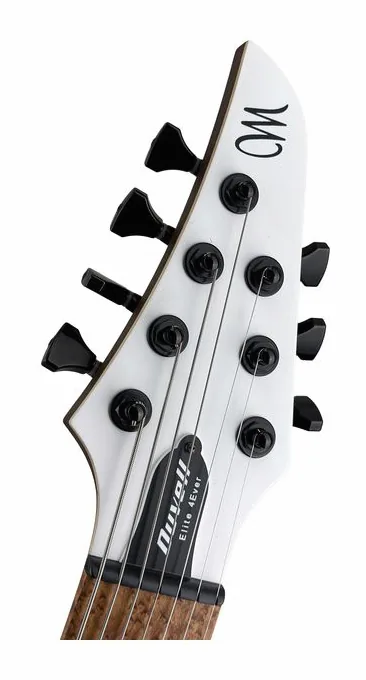 Mayones Guitars Duvell Elite 4Ever 7 MW, manico e tastiera visti di lato