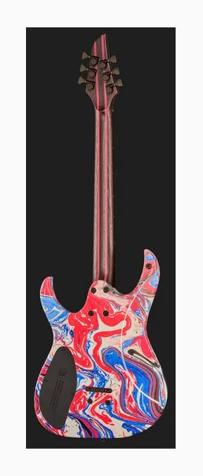 Mayones Guitars Duvell Elite 6 Custom Swirl, ponte e meccaniche di intonazione