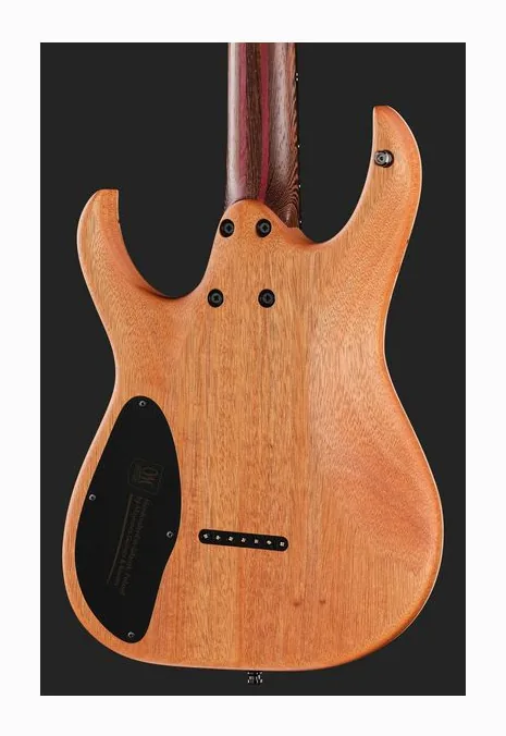 Mayones Guitars Duvell Elite 7 Baritone TBB, manico e tastiera visti di lato