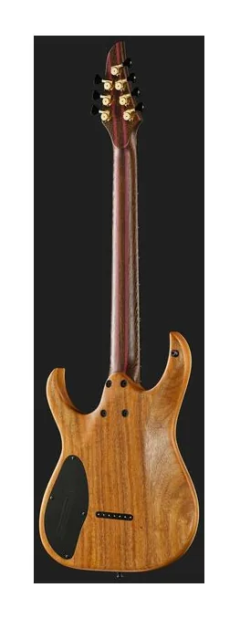 Mayones Guitars Elite 7 B26.5 NFGB, paletta con meccaniche e logo