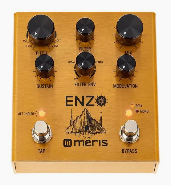 Meris Enzo Multi-Voice Synthesizer, footswitch in primo piano