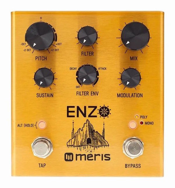 Meris Enzo Multi-Voice Synthesizer, grafica del pannello superiore