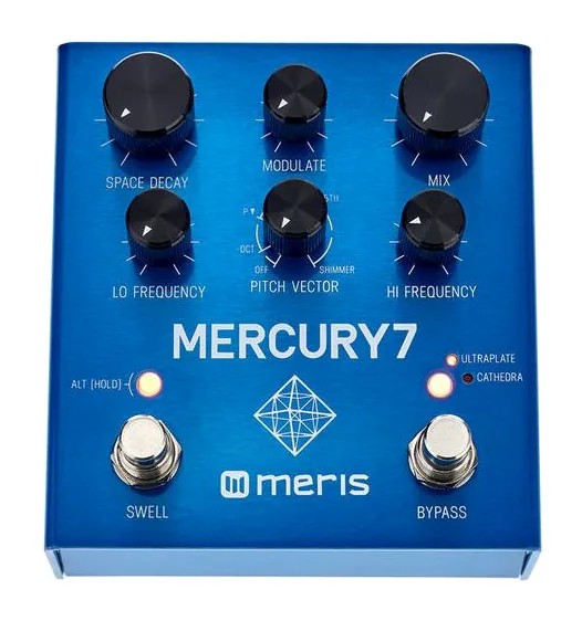 Meris Mercury 7 Reverb Pedal, ingressi e uscite laterali