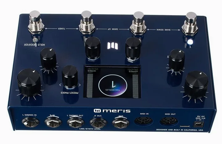 Meris Mercury X Reverb Pedal, led e interruttore a pedale