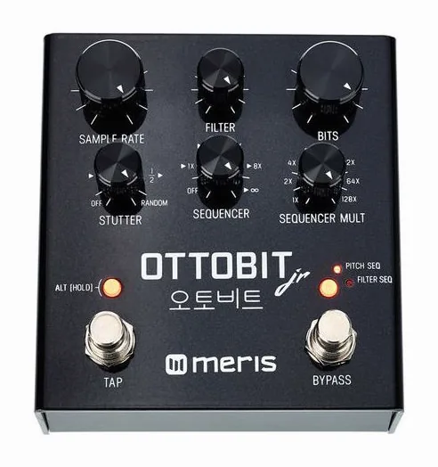 Meris Ottobit Jr. Pedal, grafica del pannello superiore