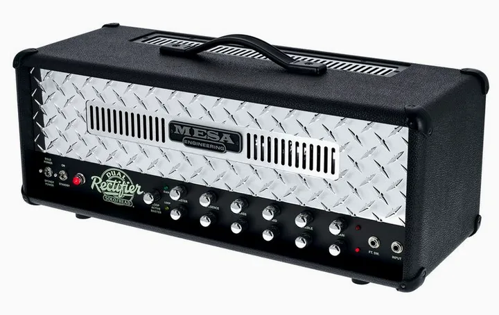 Mesa Boogie 90s Dual Rectifier Standard, logo e finiture del pannello frontale