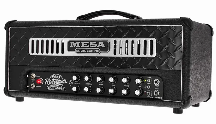 Mesa Boogie Badlander 100 Amp Head, logo e finiture del pannello frontale