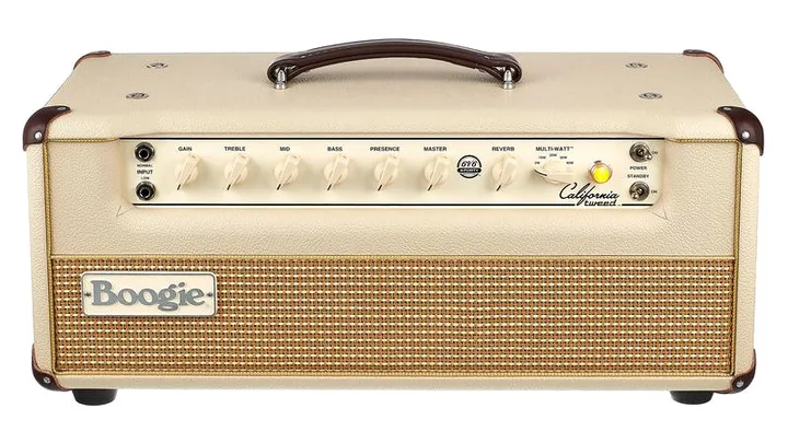 Mesa Boogie California Tweed 4:40 Head, logo e finiture del pannello frontale